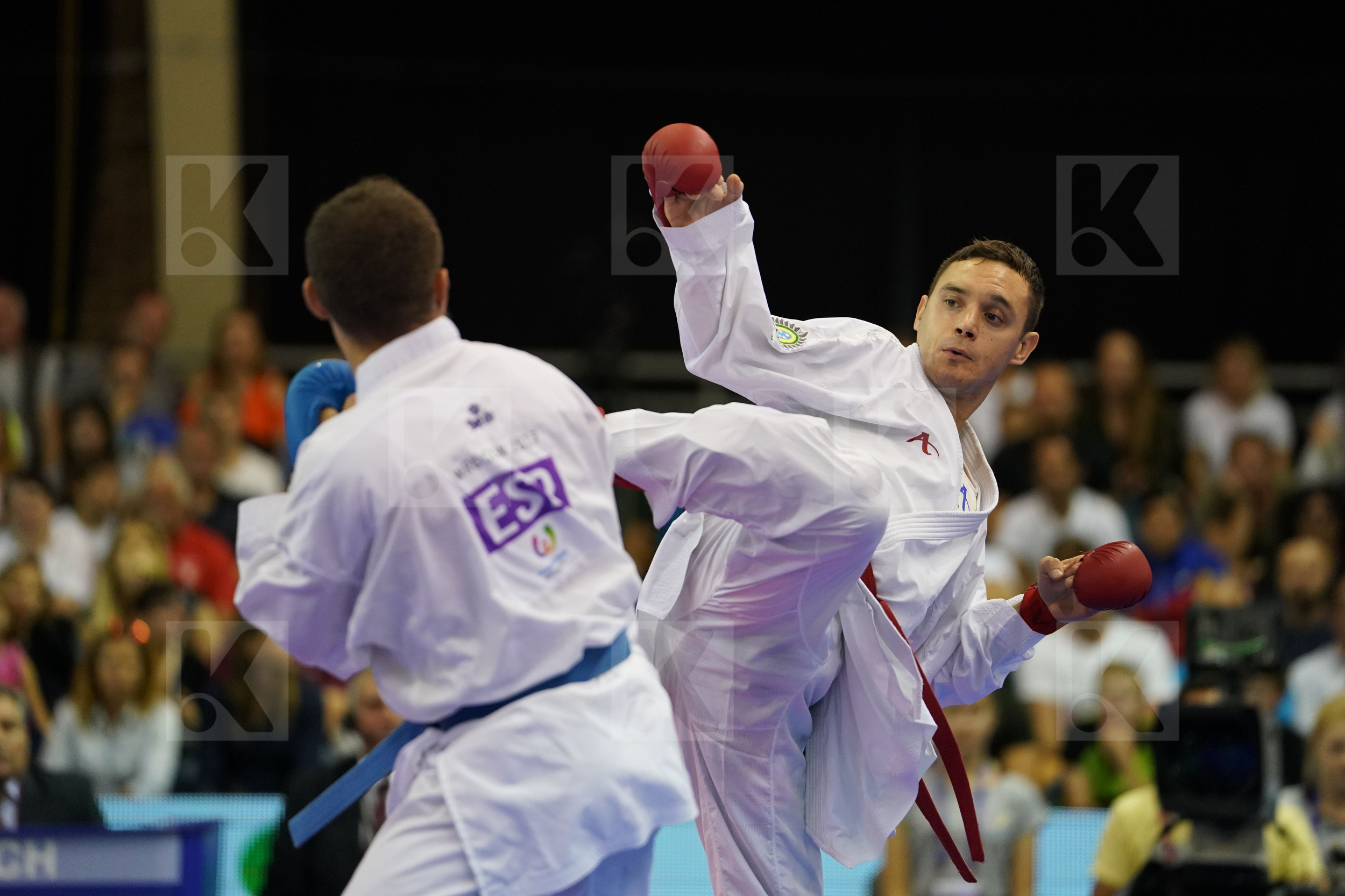 Brazil bronze match Gomez Garcia Matias Male Kumite -60kg Santos Brose Douglas Spain